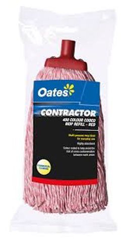 Oates Mop Contractor Head Refill Red 400Gm