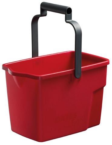 Oates Bucket Rect 9Lt General Purpose Red