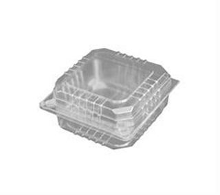 Hinged Lid Container Fresh View Burger Recycled PET Clear Small /250