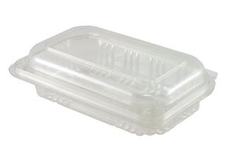 Hinged Lid Container Fresh View Salad Recycled PET Clear Large /250
