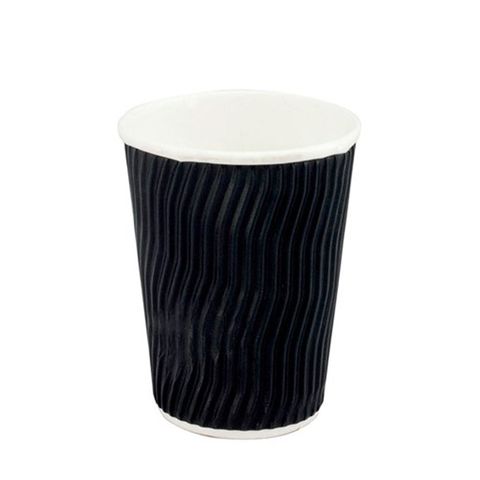 Paper Coffee Cup Cool Double Wall Black 12 oz
