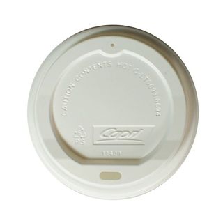 Lid Plastic To Suit 12 oz Hot Paper Cup White 92mm