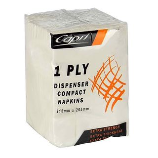 Capri Dispenser D Fold 1Ply Napkin / 5000