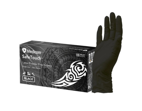 Gloves Latex Black Extra Large /100