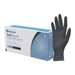 SafeTouch Advanced Guard Black Nitrile Gloves Small /100