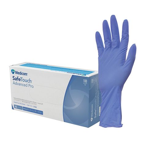 SafeTouch Advanced Pro - Nitrile Extended Cuff Gloves Large - Box 100