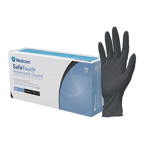 SafeTouch Advanced Guard - Black Nitrile Gloves X-Large - Box 100