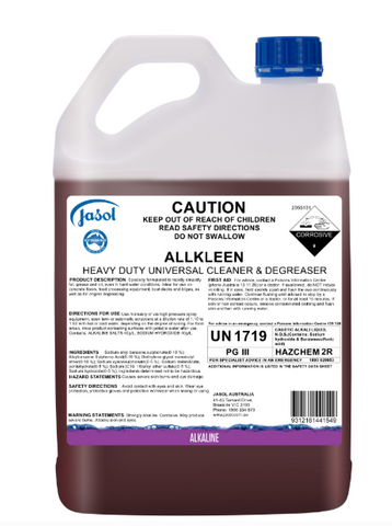 Jasol Allkleen Heavy Duty Cleaner Degreaser 200Lt
