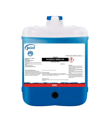 Jasol Klenzall Rinse Aid 20Lt
