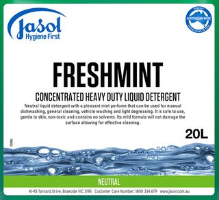Jasol Freshmint Heavy Duty Liquid Detergent 20Lt