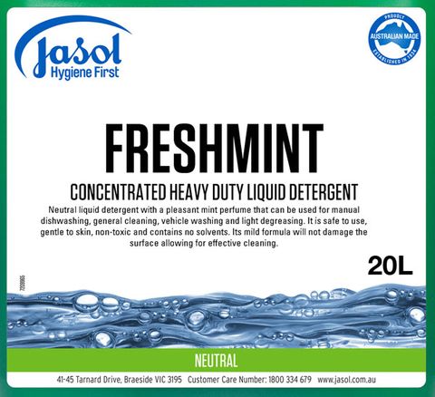 Jasol Freshmint Heavy Duty Liquid Detergent 20Lt