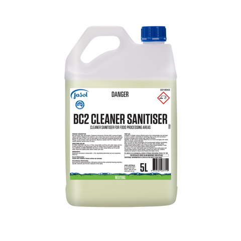 Jasol BC2 Cleaner Sanitiser  (No Rinse) 5Lt