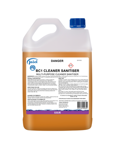Jasol BC1 Cleaner Sanitiser 5Lt