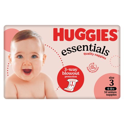 Huggies Essential Nappy Crawler 6-11Kg Size 3/ 208