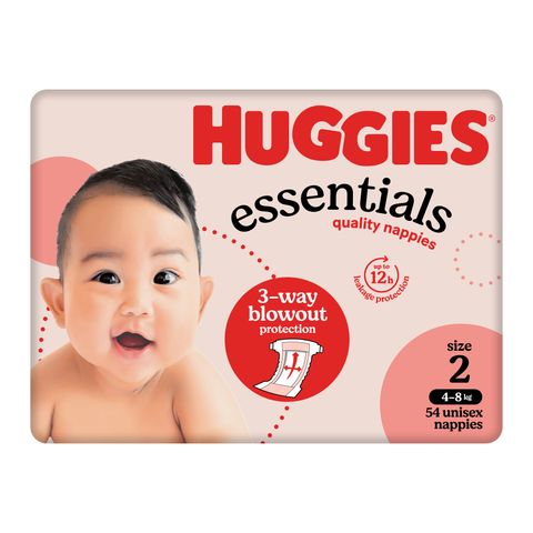 Huggies Essential Nappies Infant 4-8Kg Size 2 /216