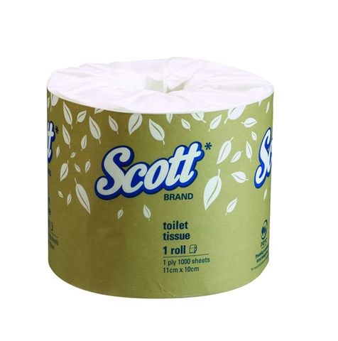 KCA Scott Toilet Tissue 1Ply 1000Sh / 48