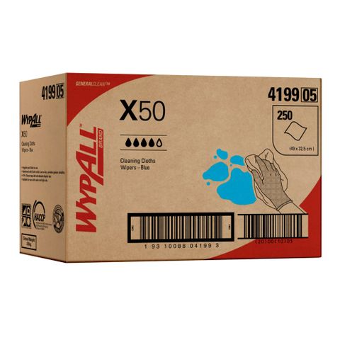 KCA Wypall X50 Wiper Blue 32.5Cmx49Cm / 250
