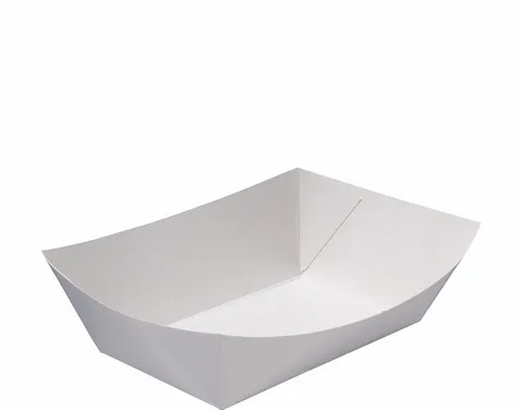 Food Tray 3 White Pkt 125 (4)
