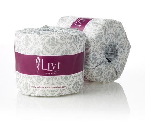 Livi Impressa 2Ply 400Sh Toilet Tissue / Ctn
