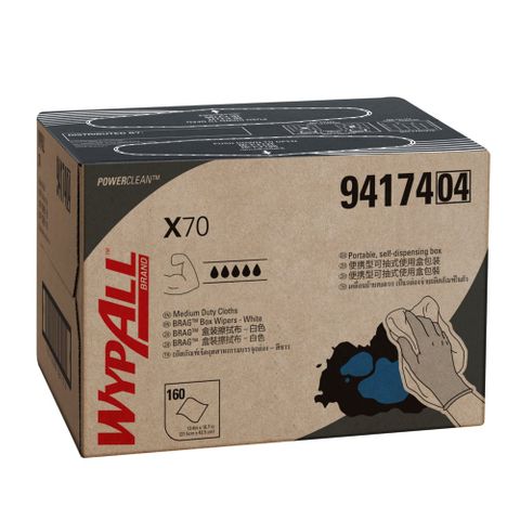 Wypall X70 Wiper Brag Box White 31.5X42.5 / 160