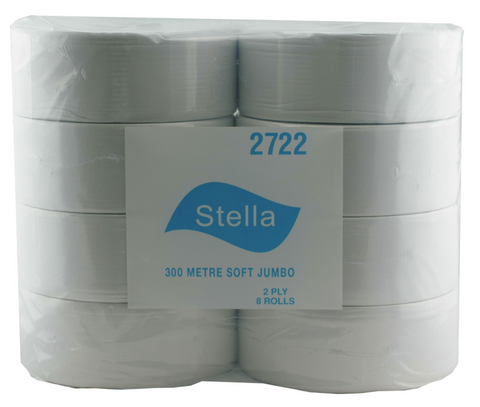 Stella Classic Jumbo Toilet Tissue 2Ply 300Mt /8