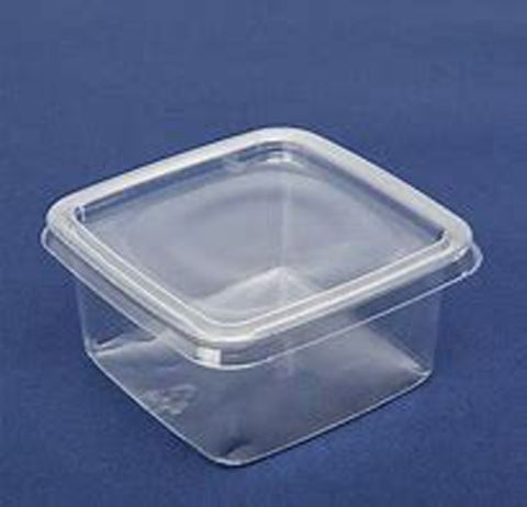 Castaway PET Container Square 300ml Clear /500