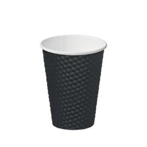 Dimple Paper Cup 8Oz 280Ml Black /500