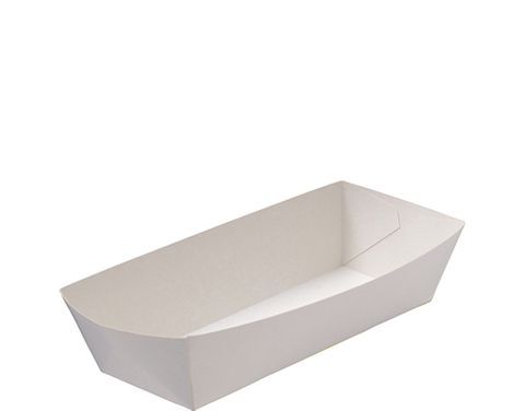 MPM White Hot Dog Tray / 250