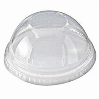 Plastic Dome Lid With Straw Hole P.E.T. /1000