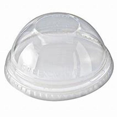 Plastic Dome Lid With Straw Hole P.E.T. /1000