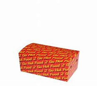 Snack Box Medium Printed Hot Food 2 Go Bulk /250