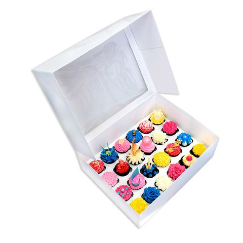 Cupcake Box 24 Cavity + Insert White 460X360X100Mm /50