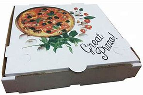 13" Pizza Box White Ptd / 50