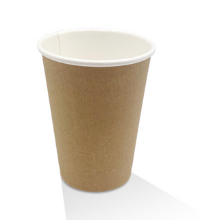 12Oz Single Wall Coffee Cup Kraft Brown 1000/Ctn