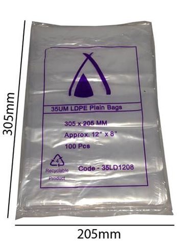 Polybag Plain 305X205X35Um /100 Pack