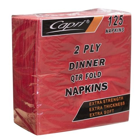 Napkin Dinner 2Ply Red (8) / 125