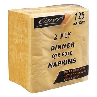Napkin Dinner 2Ply Yellow (8) / 125