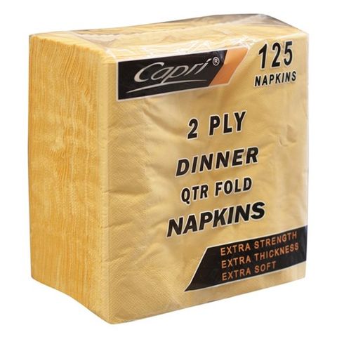 Napkin Dinner 2Ply Yellow (8) / 125