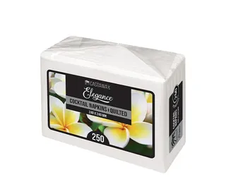 Napkin Elegance Cocktail Quarter Fold White /1000