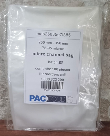 Micro Channel Vacuum Bags 250X350 / 100