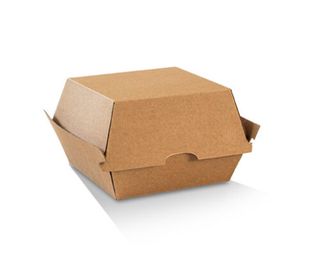 High Burger Box/Brown Corrugated Brown/Plain