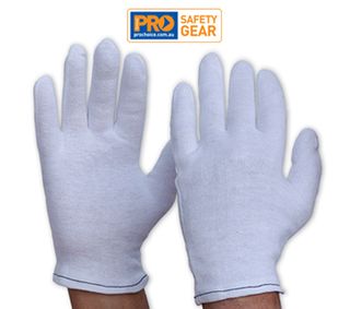 Poly Cotton Liner Hemmed Mens Cuff Glove