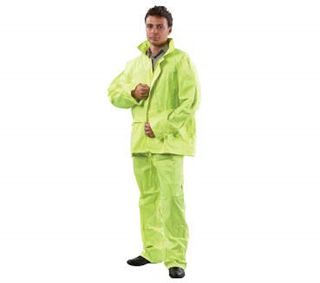 Hi Vis Yellow Rain Coat & Trouser Set / Large