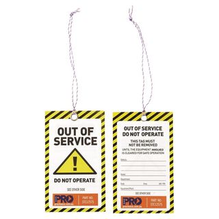 Prochoice 'Out Of Service' Tag / 100 Pack