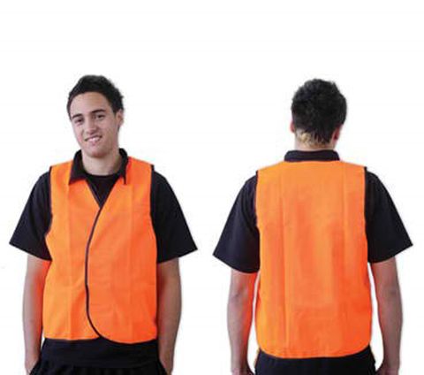 Safety Vest Fluro Orange Day Use - Medium