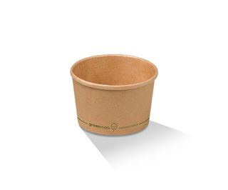 Kraft Round Bowl Pla 8Oz 250Ml /500