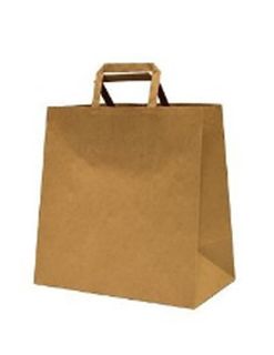 Carry Bag Kraft Flat Handle 275X275X150Mm /250