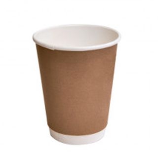 12Oz Pla Coated Dw Cup/ Brown Print / 500