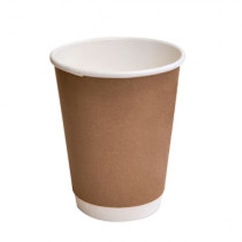 12Oz Pla Coated Dw Cup/ Brown Print / 500