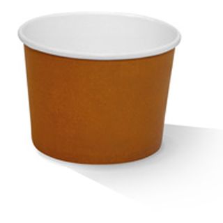Paper Bowl Kraft Hot / Cold Pla Lined 24Oz /500